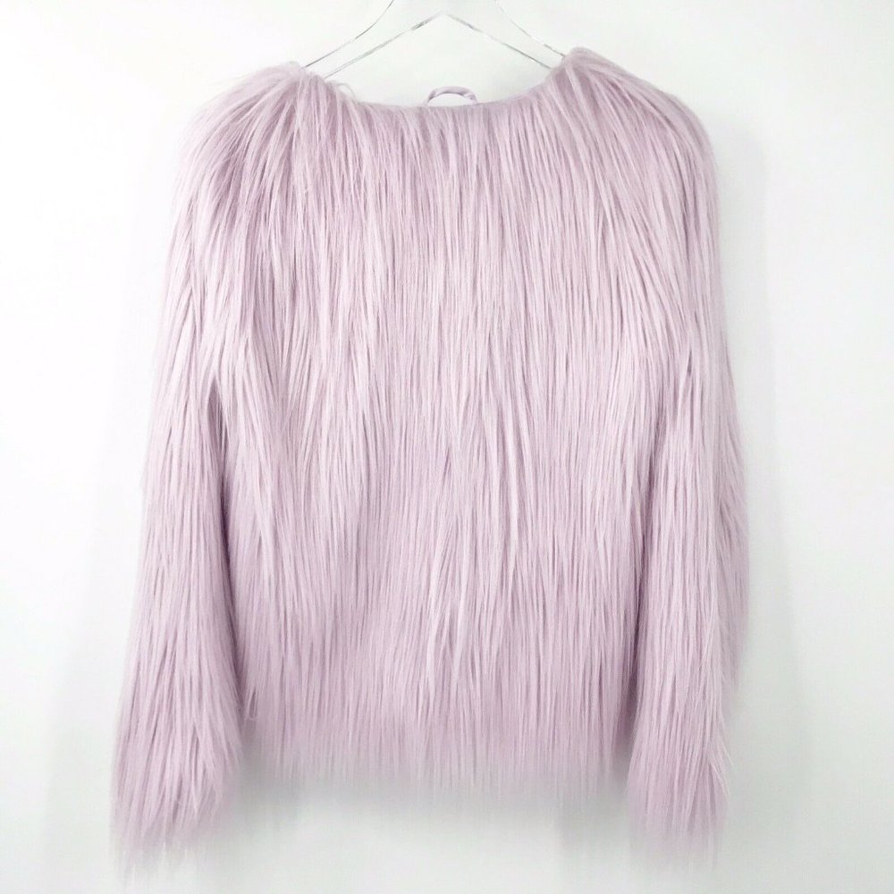 Unreal Fur Faux Fur Jacket in Lotus Pink- Sz Small - Picture 5 of 7